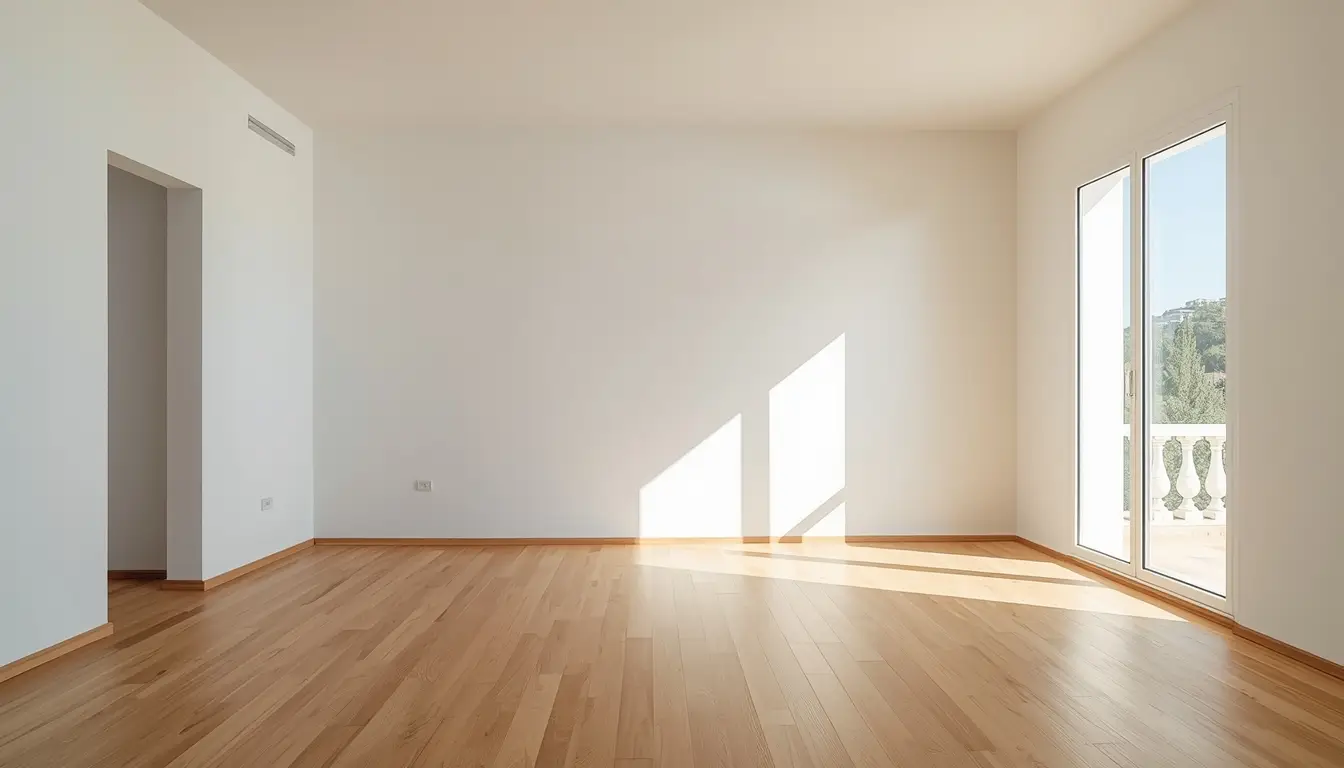 Piso vacío y luminoso listo para un nuevo inquilino en Barcelona